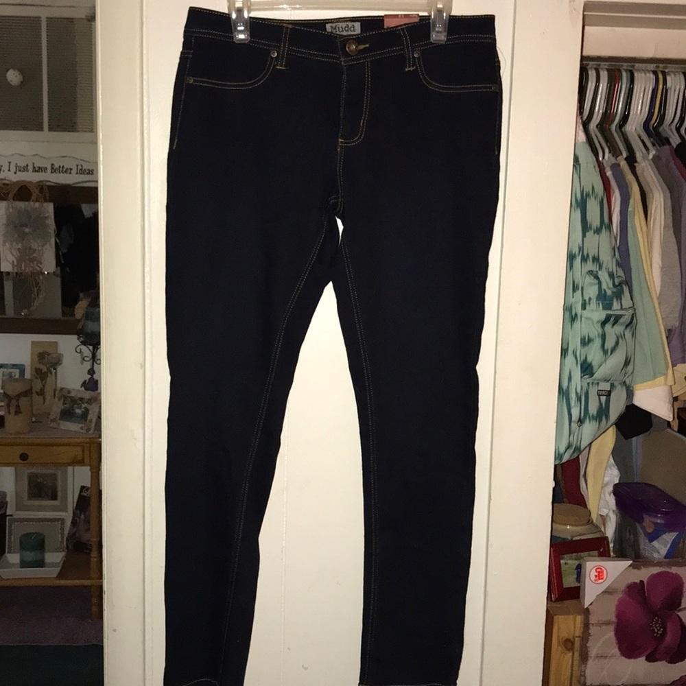 Woman’s (juniors) size 13 Mudd skinny jeans.